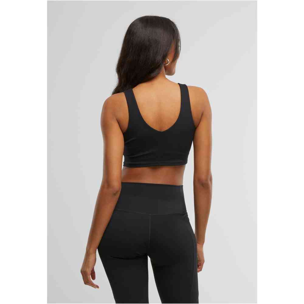 Urban Classics - Low back Sport-BH - Schwarz